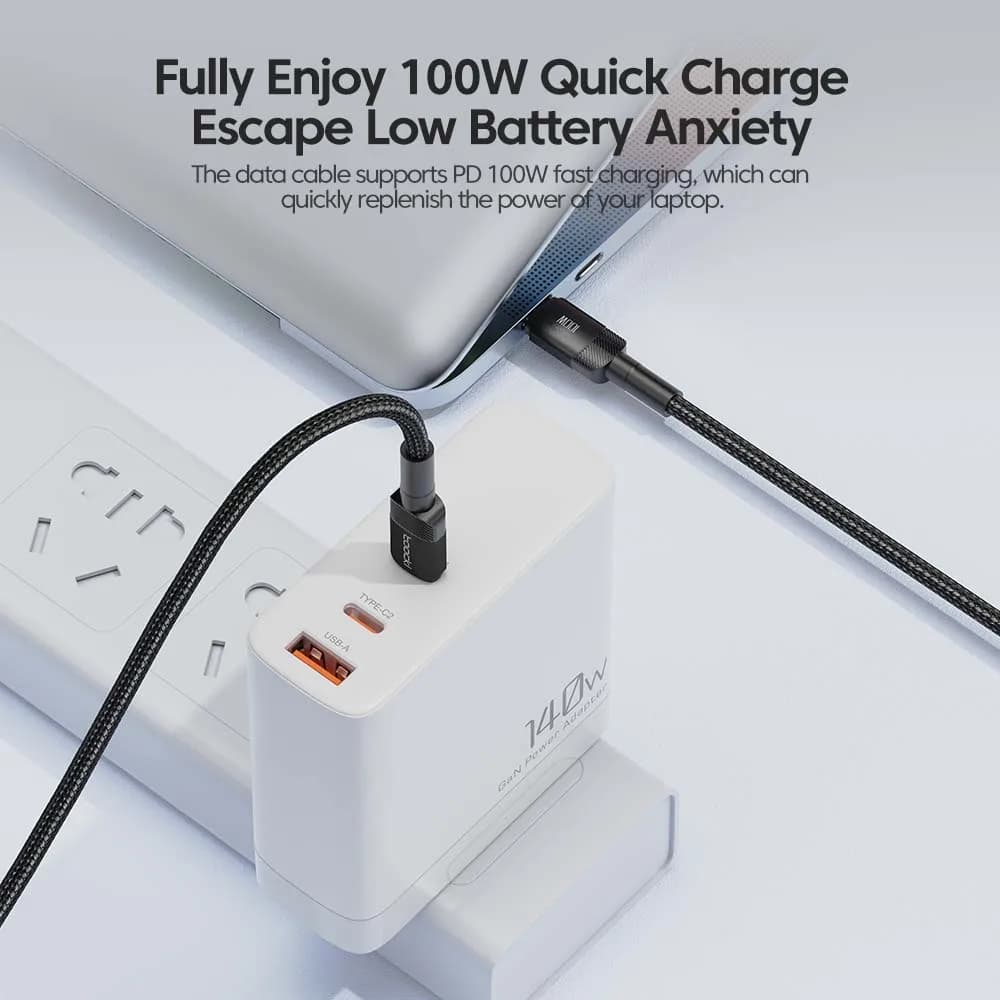 Tocki من النوع C إلى كابل USB C PD شحن سريع من النوع C إلى النوع C لهاتف iPhone 15 Macbook - 2