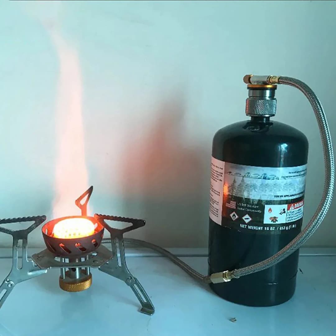 Propane Adapter Camping Gas Stove Adapter Converter Propane Valve Cylinder Canister Adapter for Outdoor Camping Gas Tank - 6