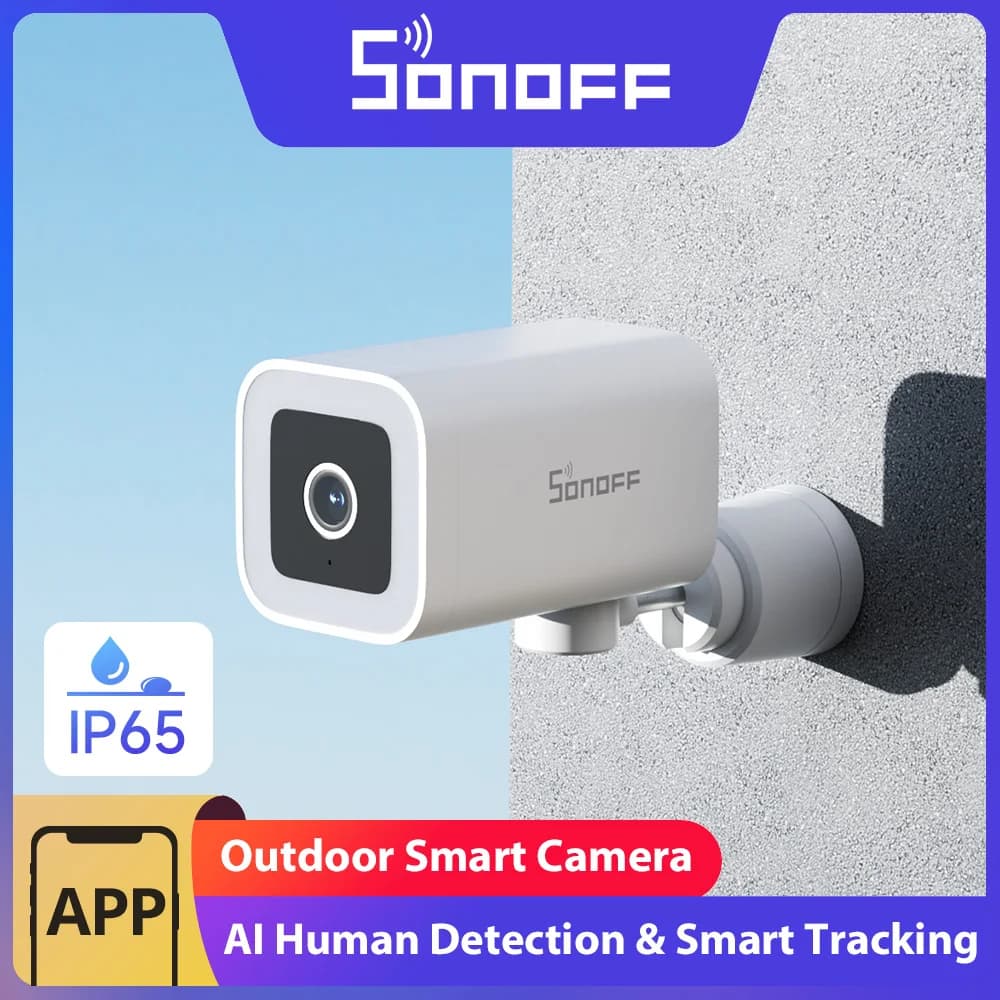 سونوف CAM-B1P كاميرا أمان خارجية ذكية بدقة 2K HD كشف بشري بالذكاء الاصطناعي مقاومة للعوامل الجوية IP65 تتبع ذكي رؤية ليلية ملونة