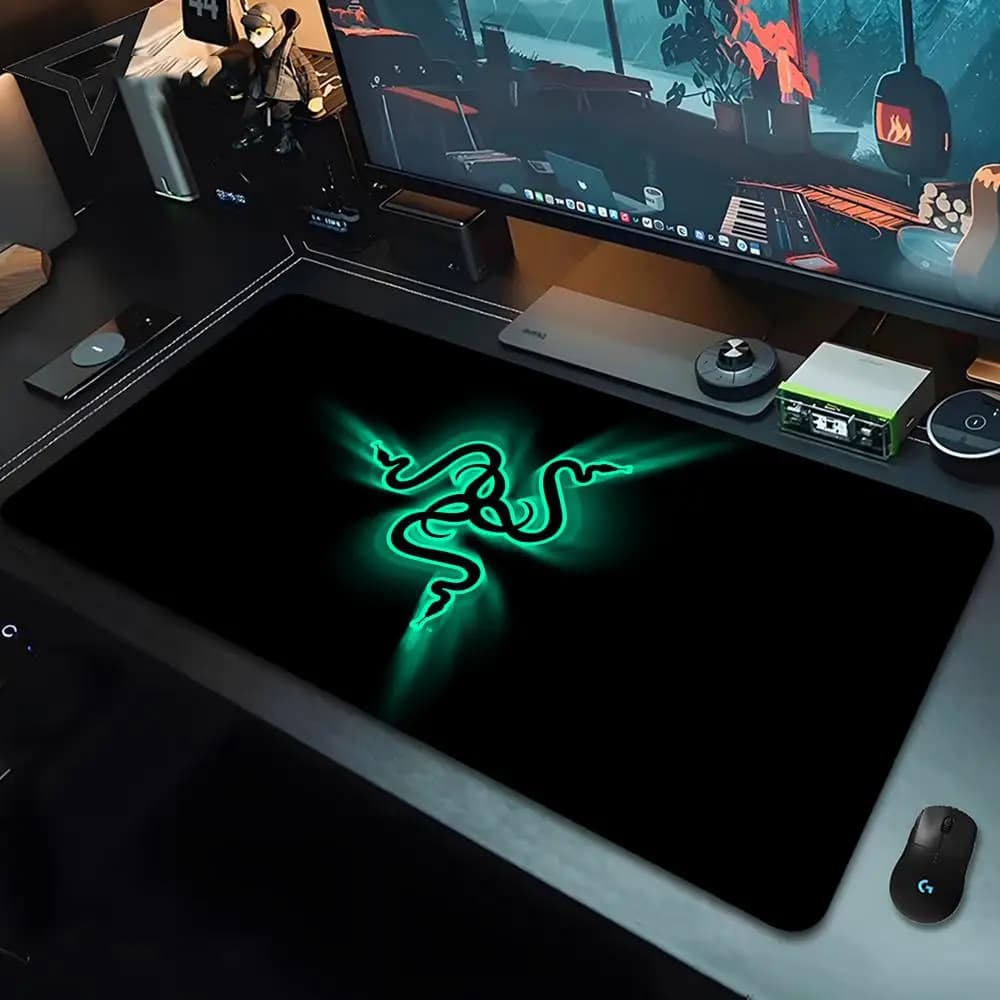Razer Mouse Comics Pad 90x40 Cm Kawaii Desk Mat Xxl Pc Gamer Gaming Computer Offices Mousepad Keyboard - 4