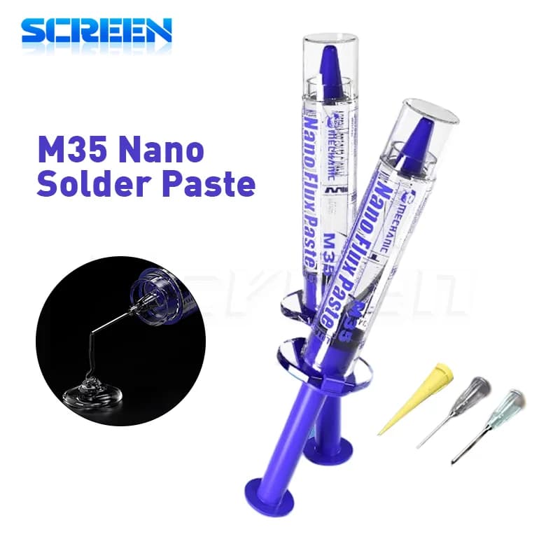 MECHANIC M35 معجون فلックス نانو للإلكترونيات PCB IC رقاقة الهاتف المحمول CPU LED إصلاح BGA أداة لحام عالية الأداء