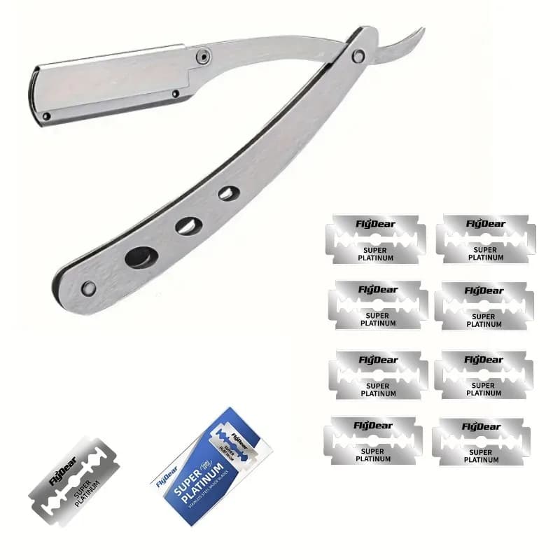 Shaving Razor Face Manual Shaves Blades Foldable Straight  Safety Razor Men Stainless Steel Care Body Face Hair Removal Knife