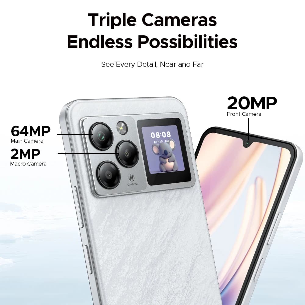 الإصدار العالمي لهاتف DOOGEE M30 Pro الذكي بشاشة خلفية 1.3 بوصة وبطارية 8000 مللي أمبير وشاشة 6.88 بوصة وذاكرة رام 8 جيجابايت وذاكرة داخلية 256 جيجابايت ومعالج Gemini Al ونظام أندرويد 16 وتقنية NFC - 3