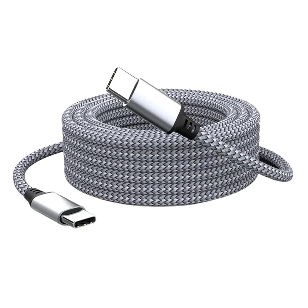 كابل شحن سريع PD 60 واط من نوع C إلى نوع C، كابل بيانات ممتد بطول 3 متر و5 متر و8 متر لهواتف هواوي وشاومي وسامسونج وأوبو وون بلس - 6