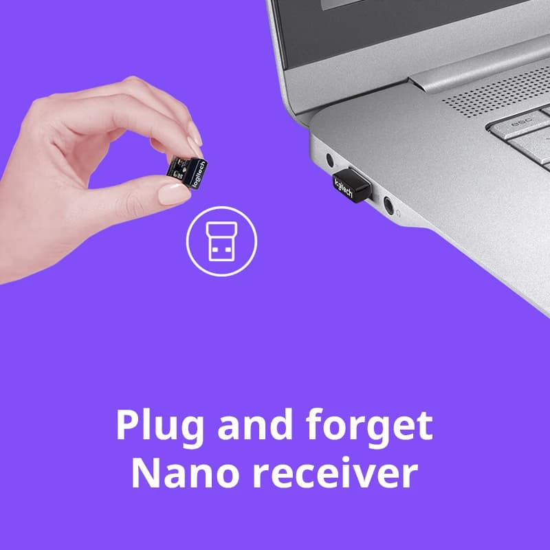 مجموعة لوحة مفاتيح وماوس Logitech MK346P لاسلكية، مستقبل USB 2.4G، مجموعة لوحة مفاتيح مكتبية كاملة الحجم وهادئة - 5