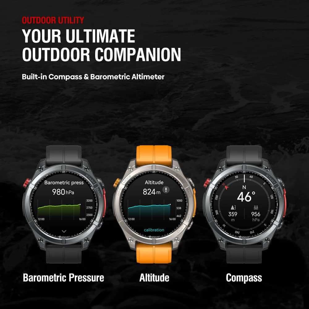 NEW Zeblaze Stratos 4 GPS Smart Watch 1.43 AMOLED Display Built-in Compass Barometric Altimeter Flashlight Voice Call Smartwatch - 4