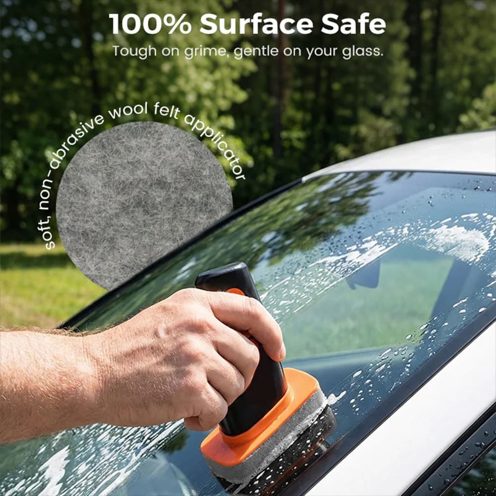 100g Auto Glass Side Window Oil Film Removal Cleaner Car Windshield Hydrophobic Cleaner Anti Fog Glass Emulsion Oil Film Remover - 2