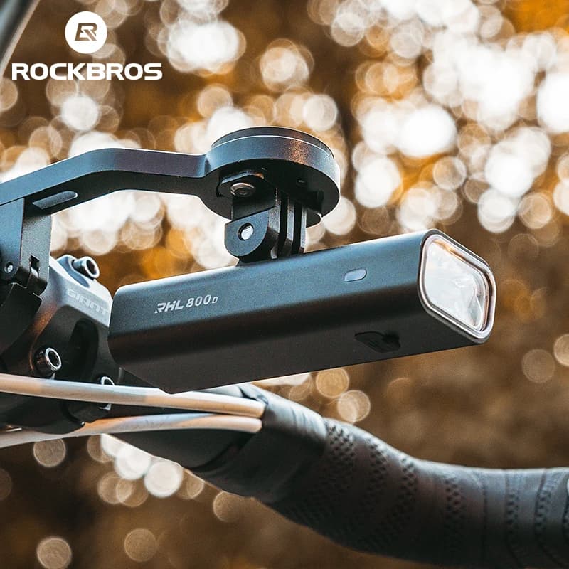 إضاءة أمامية للدراجات ROCKBROS مقاومة للماء IPX6، قابلة لإعادة الشحن Type-c، مصباح LED معلق 400/800LM من الألمنيوم - 5
