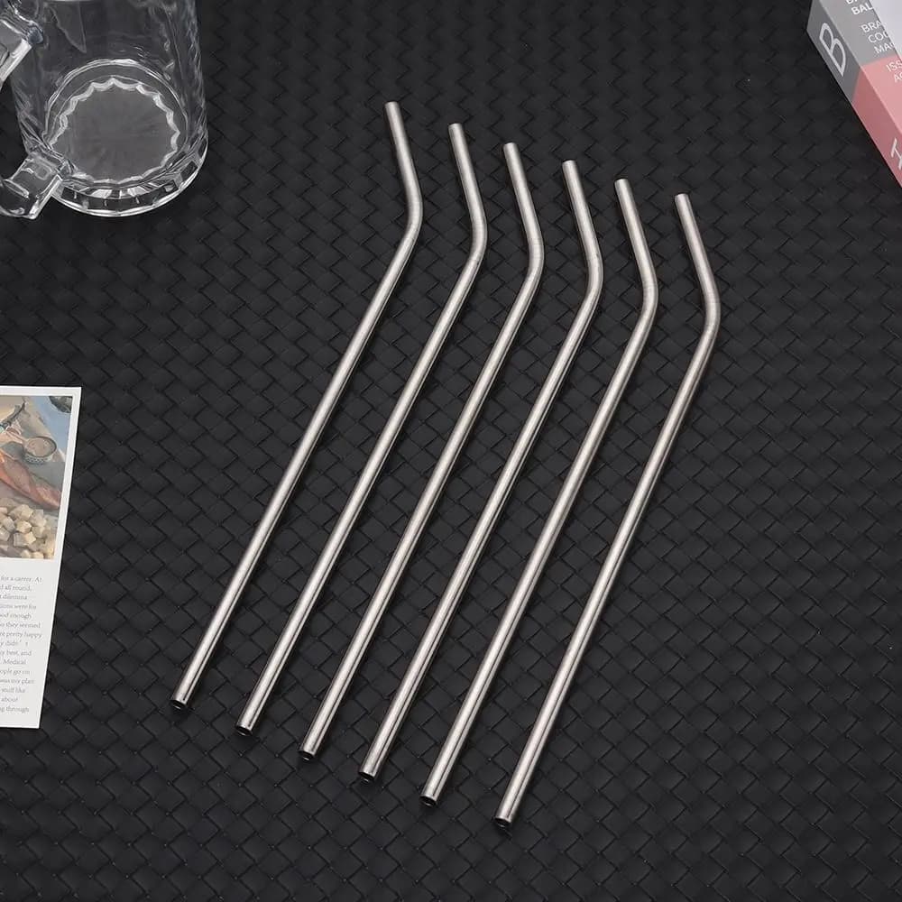 1Pcs Straight Bent Stainless Steel Straws Drinking Silver Cup Straw 6mm 8mm Reusable for Stanley 30oz 40oz Tyeso Cup - 3