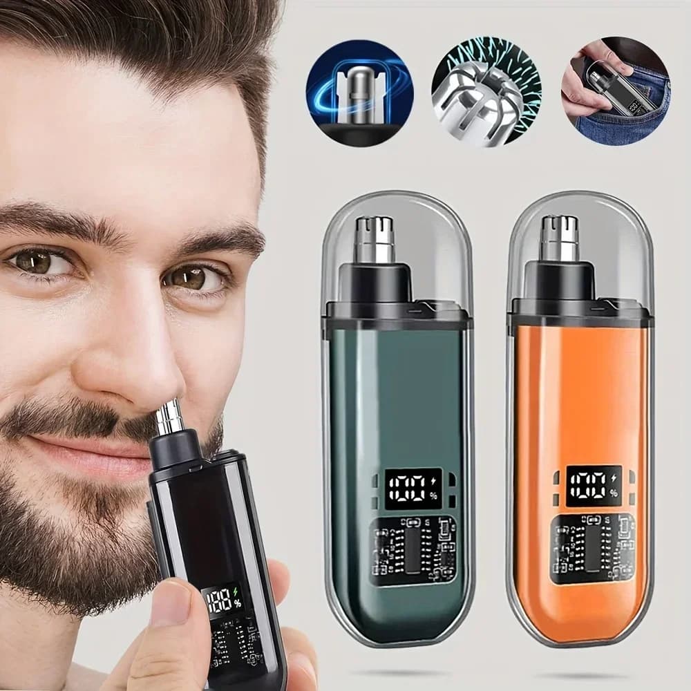 ماكينة حلاقة أنف وأذن قابلة لإعادة الشحن عبر USB للرجال، تصميم صغير محمول مع شحن سريع، مجموعة أدوات حلاقة كهربائية - 3