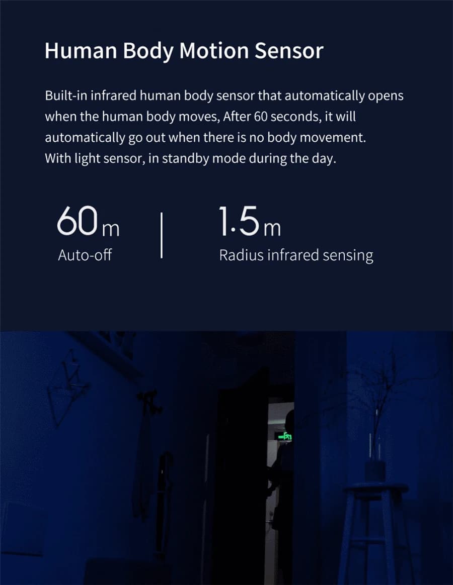 Yeelight Crystal LED Ceiling Light Mini Human Body Auto Sensing Night Light 670lm Light Sensor 5700K Mosquito Proof - 4