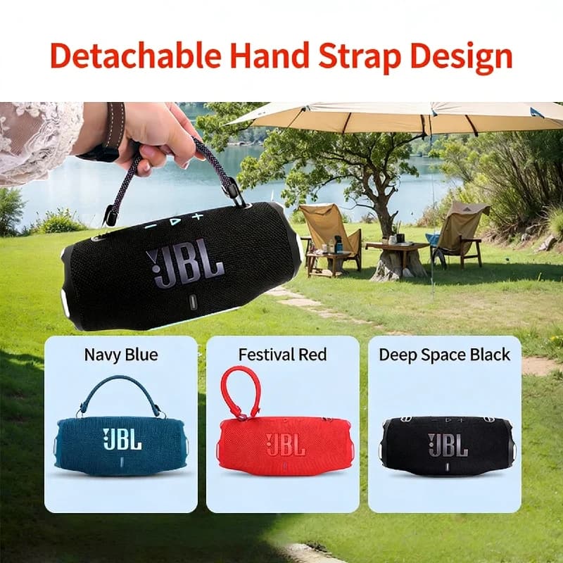 سماعة JBL Charge 6 اللاسلكية بلوتوث - مقاومة للماء IP67، وقت تشغيل 20 ساعة، صوت ستيريو مع باس معزز، محمولة، مناسبة للشاطئ - 5