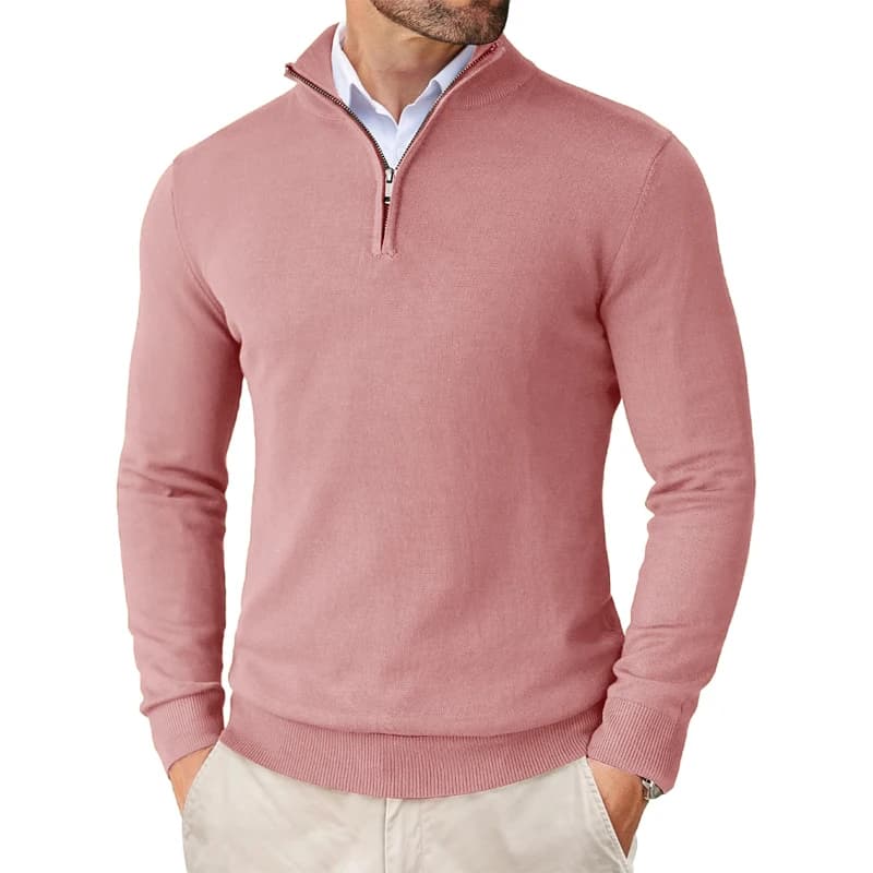 Men's Quarter Zip Up Sweaters Slim Fit Lightweight Mock Neck Pullover Casual Sweaters Half Turtleneck Knitted Outdoor Streetwear - 5