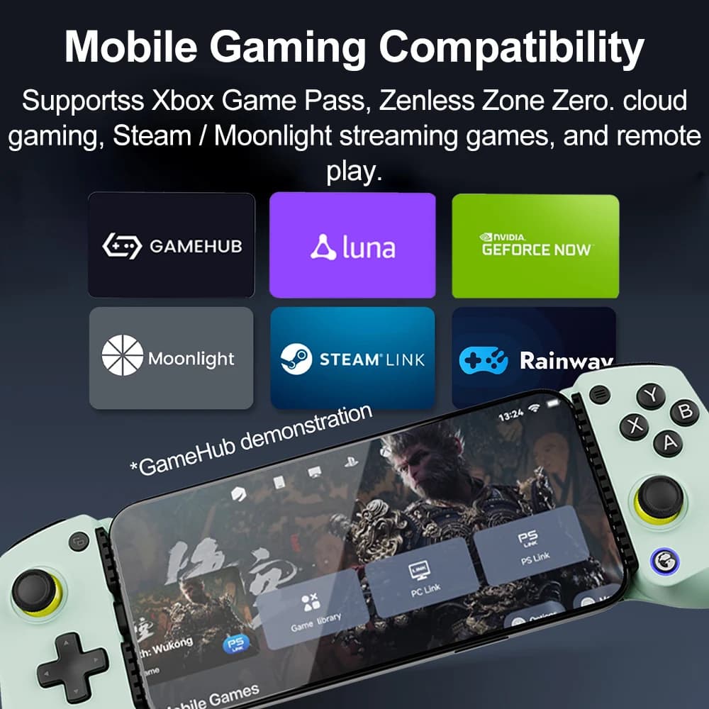 وحدة تحكم ألعاب محمولة GameSir X5 Lite Type-C لنظامي أندرويد وآي أو إس مع منفذ Type-C قابل للتحريك ولوحة سيليكون قابلة للتبديل - 3