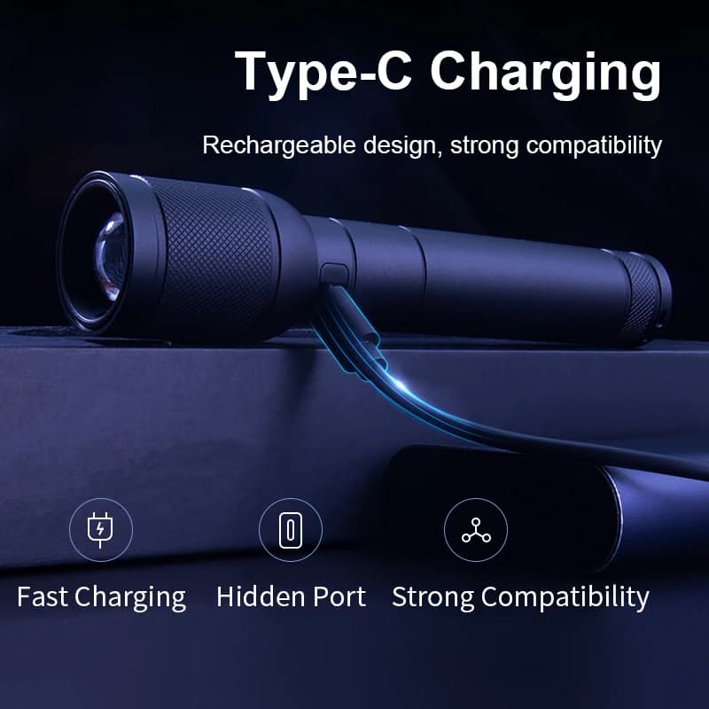 Philips كشاف SFL6168 بتكبير بصري محمول قابل لإعادة الشحن LED مع 4 أوضاع إضاءة لمصباح التخييم للدفاع عن النفس - 3