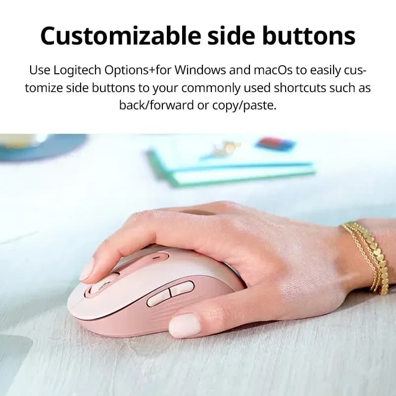 فأرة Logitech M650 M650L لاسلكية، بلوتوث، صامتة، تقنية استشعار متقدمة، أزرار قابلة للبرمجة - 5
