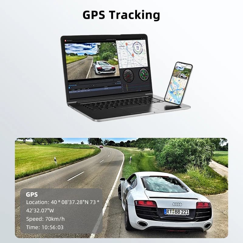 Ultra HD Dash Cam 4K Loop Recording 24H Parking Monitoring Optional 1080P Night Vision Rear Camera Supports WiFi APP Control - 5