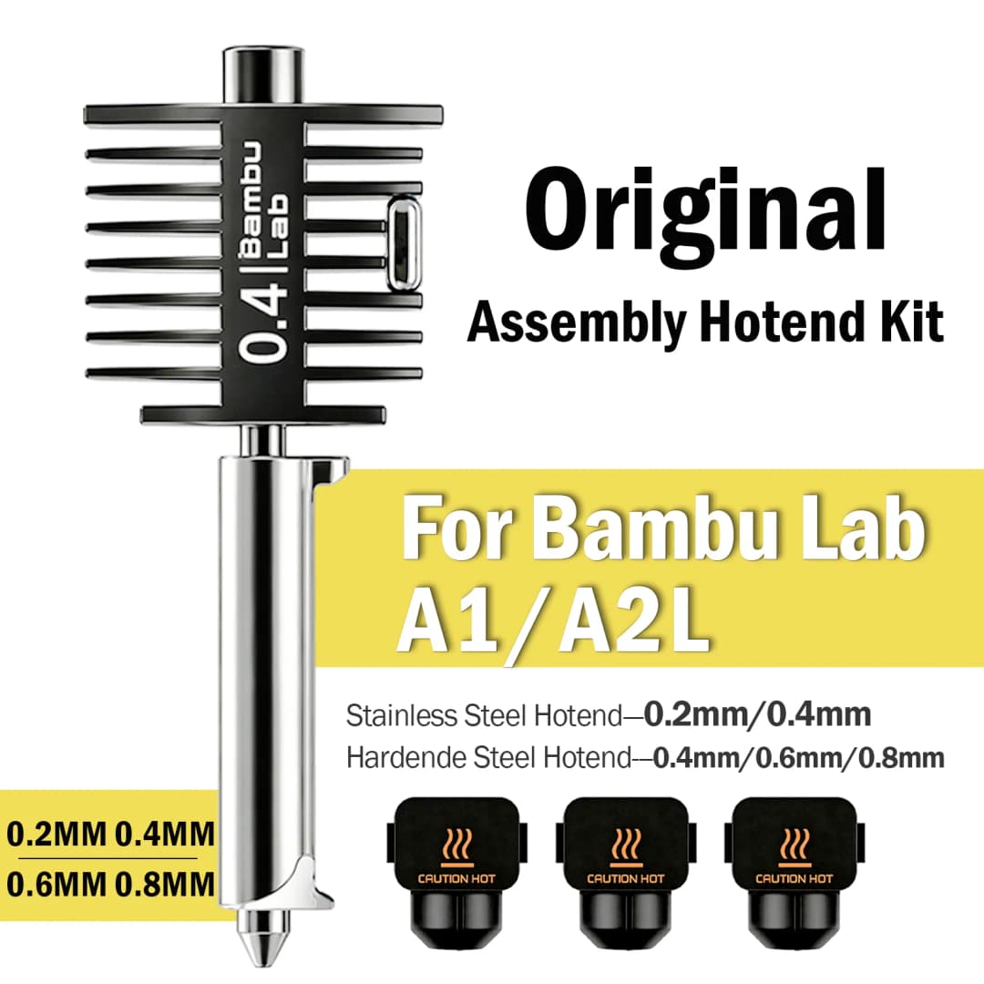 بامبو لاب A2L/A1/A1 ميني هوتند كيت كل-في-ون 0.2mm 0.4mm ستيل نوzzle بامبولاب A1 ميني 3D برينتر بارتس