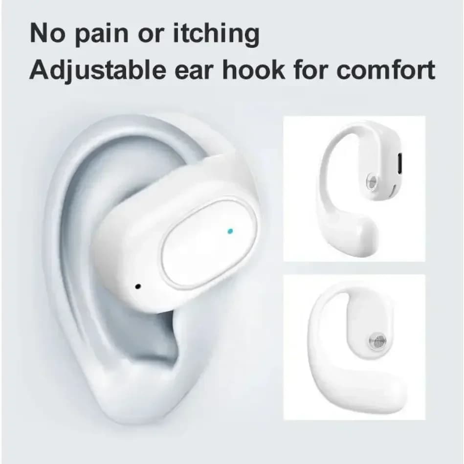 KY2 سماعات لاسلكية واحدة توصيل الهواء OWS سماعة HiFi الأذن هوك الموسيقى الرياضة إلغاء الضوضاء سماعة لجميع الهواتف الذكية - 4