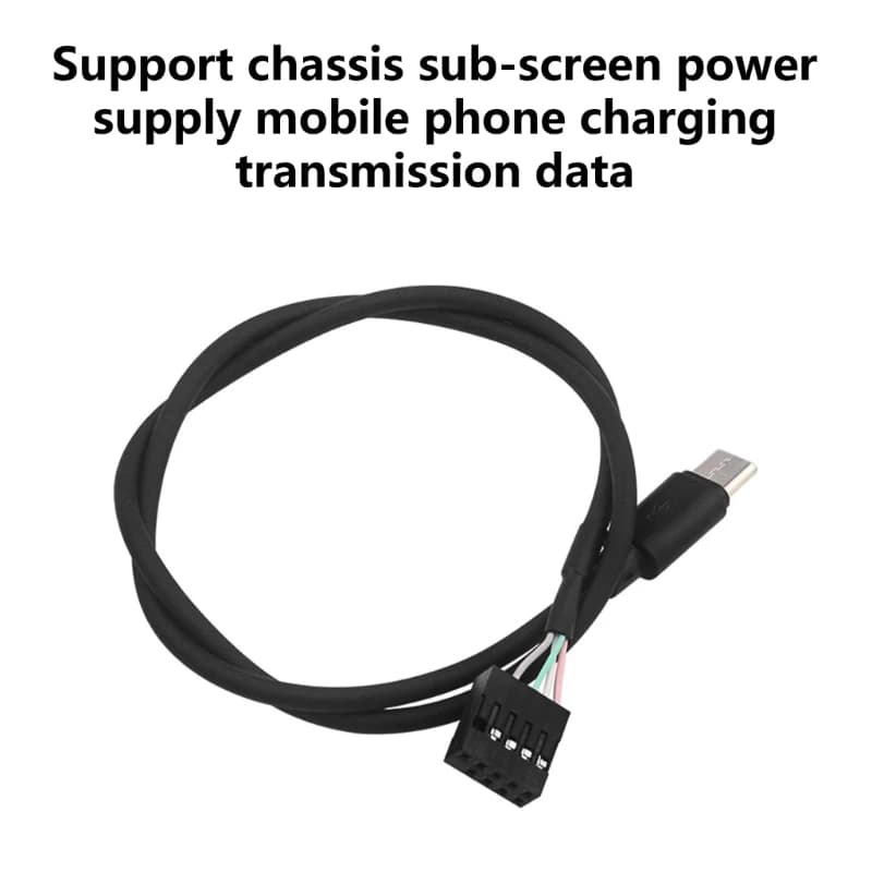 كابل طاقة لوحة أم كمبيوتر 9Pin إلى Type C USB لكابل شاشة LCD للكمبيوتر الشخصي للشاشة الثانوية شحن سريع ومزامنة بيانات - 4