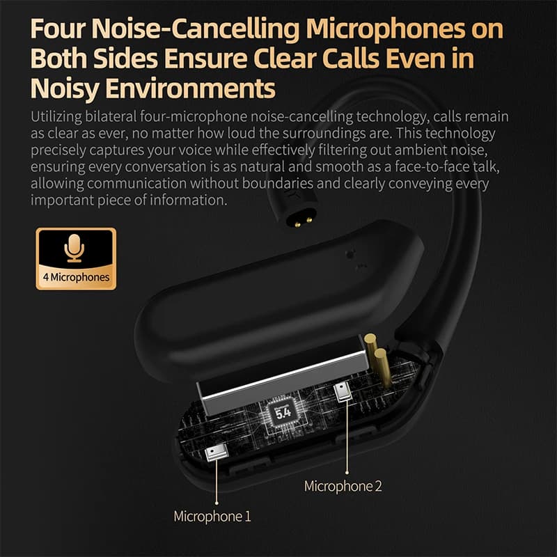 KZ AN01 كابل ترقية لاسلكي هوك أذن ANC إلغاء الضوضاء بلوتوث متوافق 5.4 C-Pin LDAC فك ترميز صوت عالي الدقة متوافق - 4