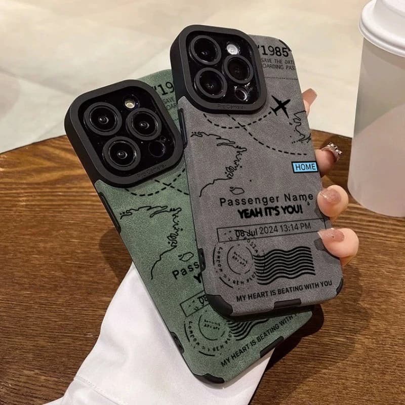 غطاء هاتف بتصميم مسار رحلة طائرة لأجهزة آيفون 17 إير 16 15 14 13 12 11 برو ماكس 7 بلس XS ماكس غطاء سيليكون ناعم مقاوم للصدمات