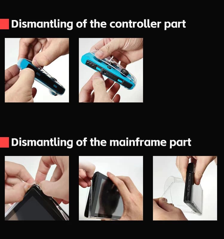 Data FrogTPU soft transparent shell protective case clear frame protector case for switch oled game console accessories - 3