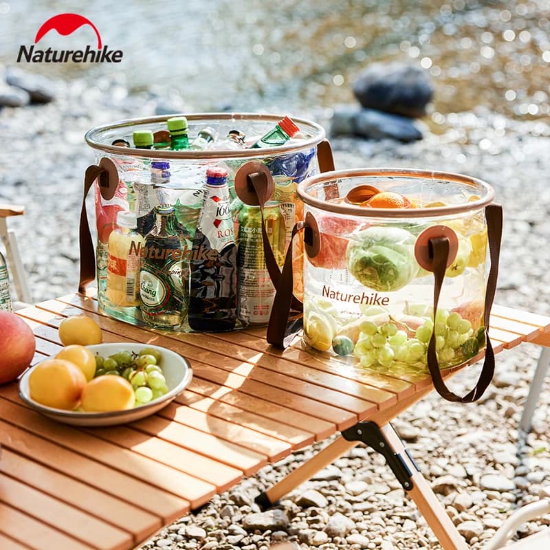 دلو قابل للطي Naturehike سعة 20 لتر، دائري، محمول، حاوية مياه قابلة للطي، معدات تخييم - 2
