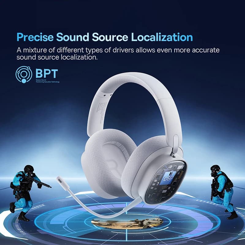 سماعات رأس للألعاب اللاسلكية Baseus GH02 مع ميكروفون سماعات بلوتوث 5.3 مشغل 40 مم 2.4G/لاسلكي/كابل سماعات رأس RGB - 3
