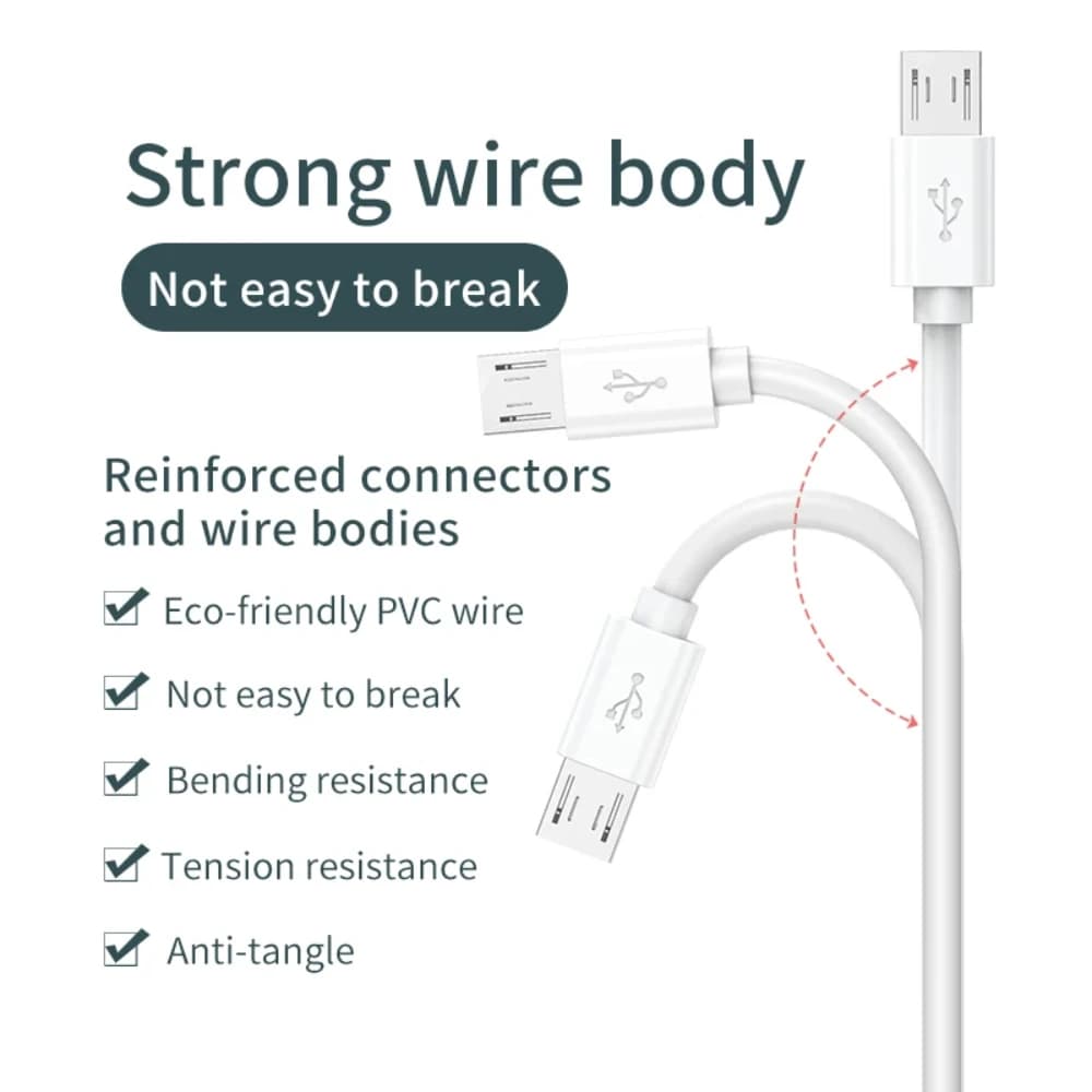 NNBILI 1m-14m Extra Long Micro USB Fast Charging extended line Cable for Samsung Xiaomi Android Phone Camera Monitor Power Bank - 4