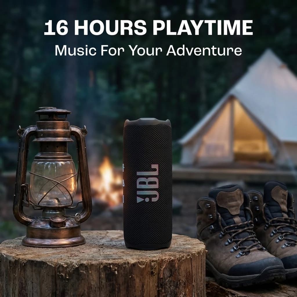 سماعة JBL Flip 7 بلوتوث، مقاومة للماء والغبار IP68، صوت معزز بتقنية الذكاء الاصطناعي، بطارية تدوم 16 ساعة - 5