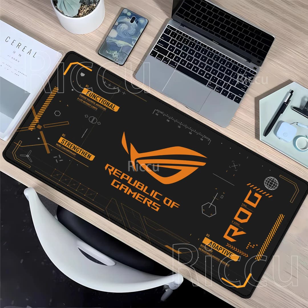 R-ROG Large Gaming Mouse Pad A-ASUS PC Computer Gamer XXL Nonslip Keyboard Mousepad HD Printing Office overlock esports Desk Mat - 3