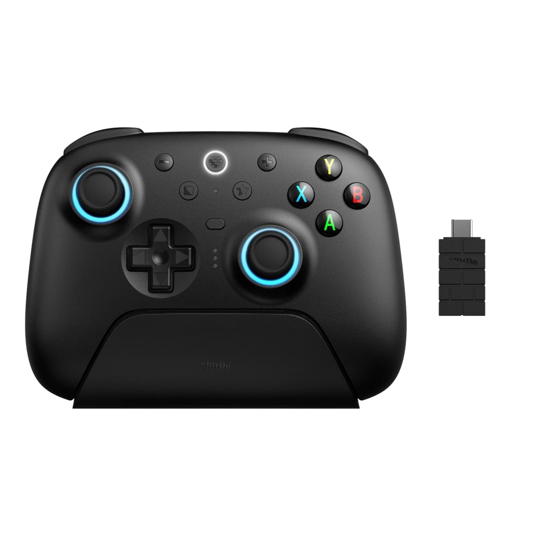 8BitDo Ultimate 2 وحدة تحكم ألعاب لاسلكية 2.4G مع محول 2.4g قاعدة شحن لكمبيوتر Windows 10 11 أندرويد - 3