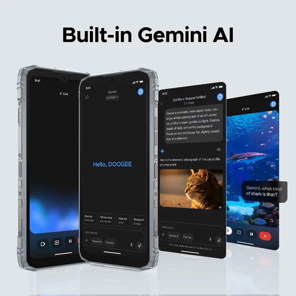 Global Version DOOGEE Blade10 Ultra Energy Rugged Phone Gemini AI 10.7mm Ultra-thin 6150mAh Battery  Android 15 Smartphone NFC - 3