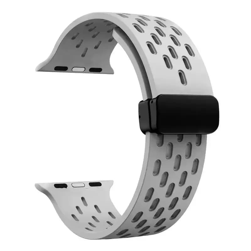 حزام سيليكون لسوار ساعة أبل 49مم 45مم 44مم 42مم 40مم 41مم سوار مغناطيسي سلسلة iWatch 9 8 SE 7 6 5 4 3 ألترا - 2