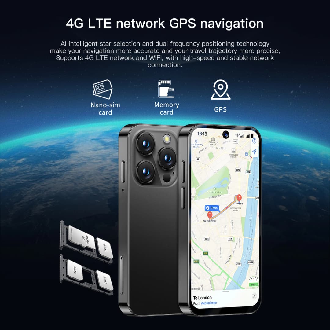 هاتف ذكي صغير رسمي SERVO 3G/4G بنظام أندرويد، ذاكرة وصول عشوائي 2/6 جيجابايت، ذاكرة قراءة فقط 16/128 جيجابايت، متجر Play، نقطة اتصال WiFi، شاشة 3.88 بوصة، بطاقتي SIM - 2