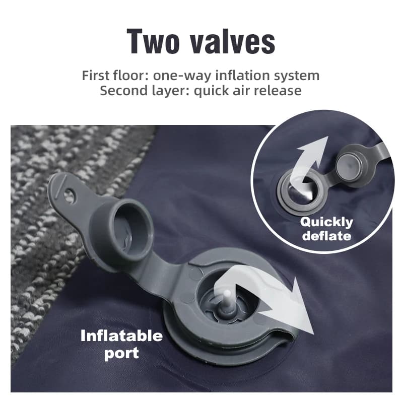 PACOONE Outdoor Camping Double Inflatable Mattress Extra Wide Sleeping Pad Ultralight Folding Bed Sleeping Mat Car Travel Mat - 4