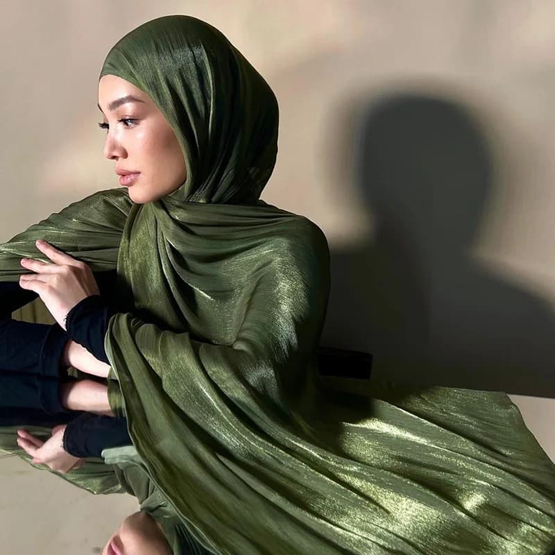 حجاب شيفون فاخر للنساء ناعم طويل توربان وشاح حجاب مسلم شالات إسلامية أغطية رأس للنساء إكسسوارات رمضان
