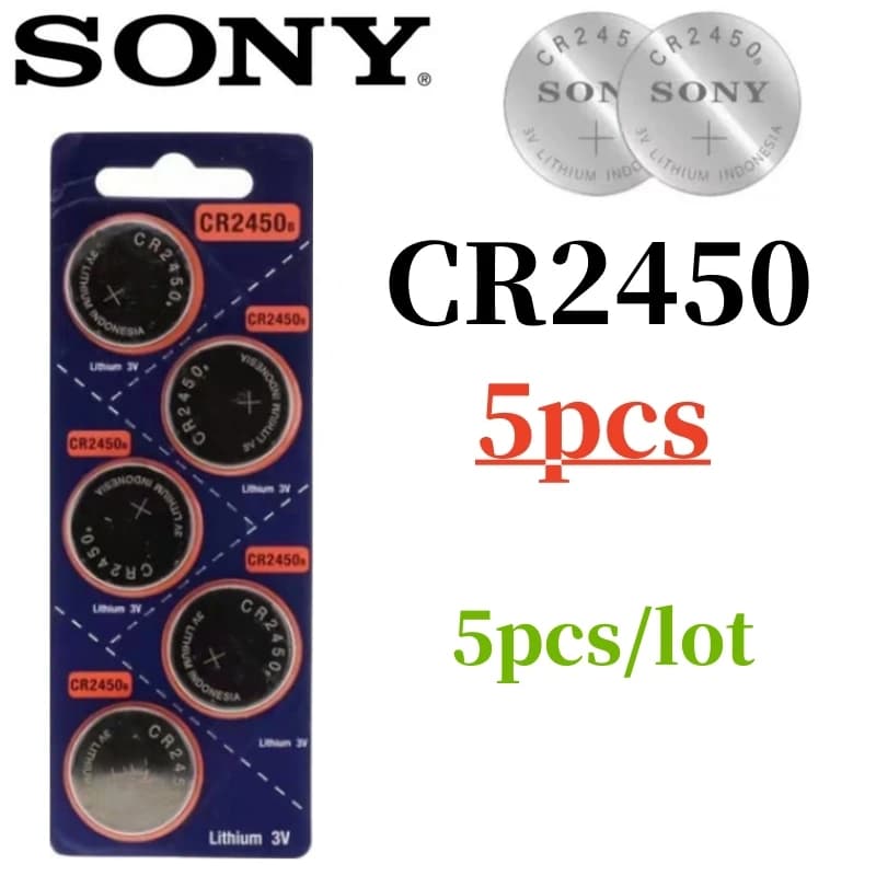 5 قطع بطاريات سوني الأصلية CR2450 وCR2430 وCR2032 وCR2025 وCR1632 وCR1616 وCR1620 وCR1220، بطاريات ليثيوم - 2