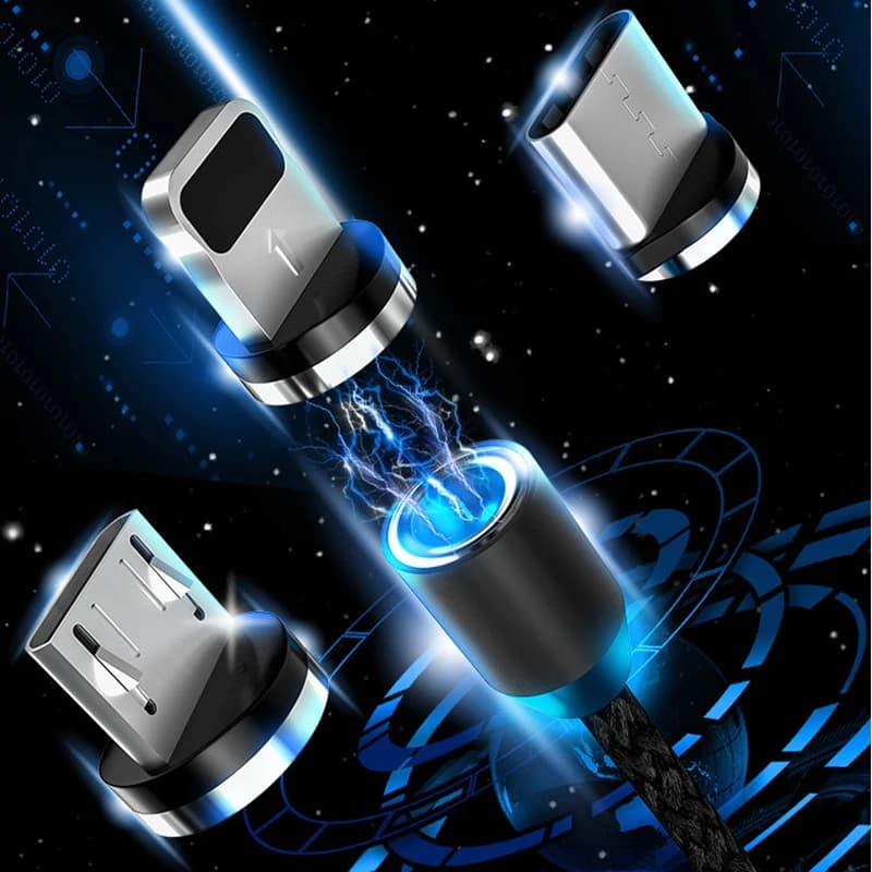 قابس كابل مغناطيسي صغير متوافق مع USB/Type C/iPhone، مهايئ شحن سريع لأجهزة Android - 6