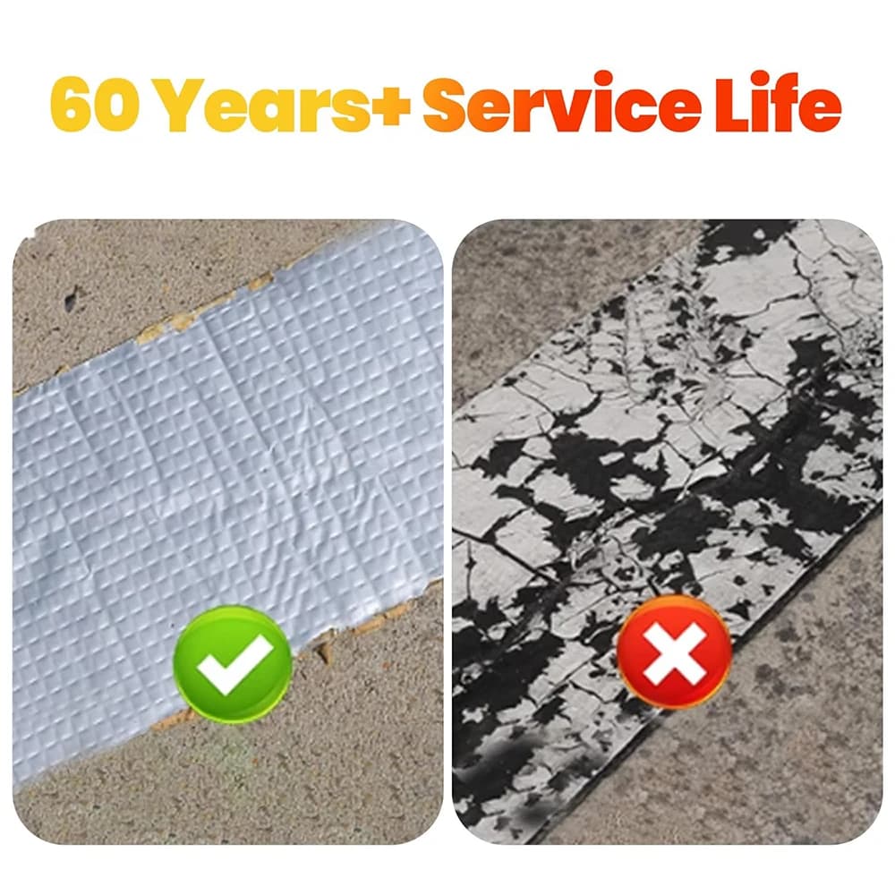 Waterproof Tape High Temperature Resistance Aluminum Foil Butyl Tape Fixing Wall Pool Roof Crack Duct Repair Sealed Self Tape - 3