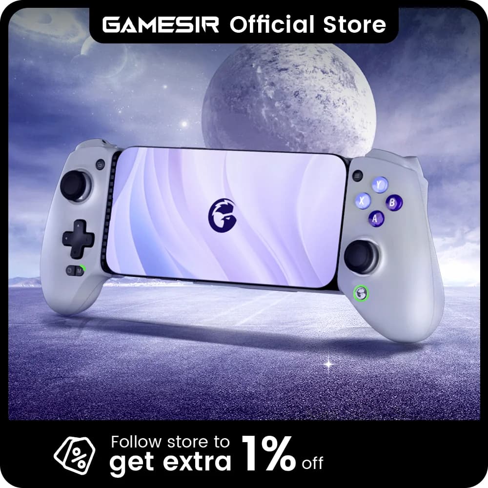 وحدة تحكم لعبة GameSir G8 Galileo مع عصا تحكم بتأثير هول لهاتف iPhone 15 وأجهزة الأندرويد وألعاب الهاتف المحمول السحابية