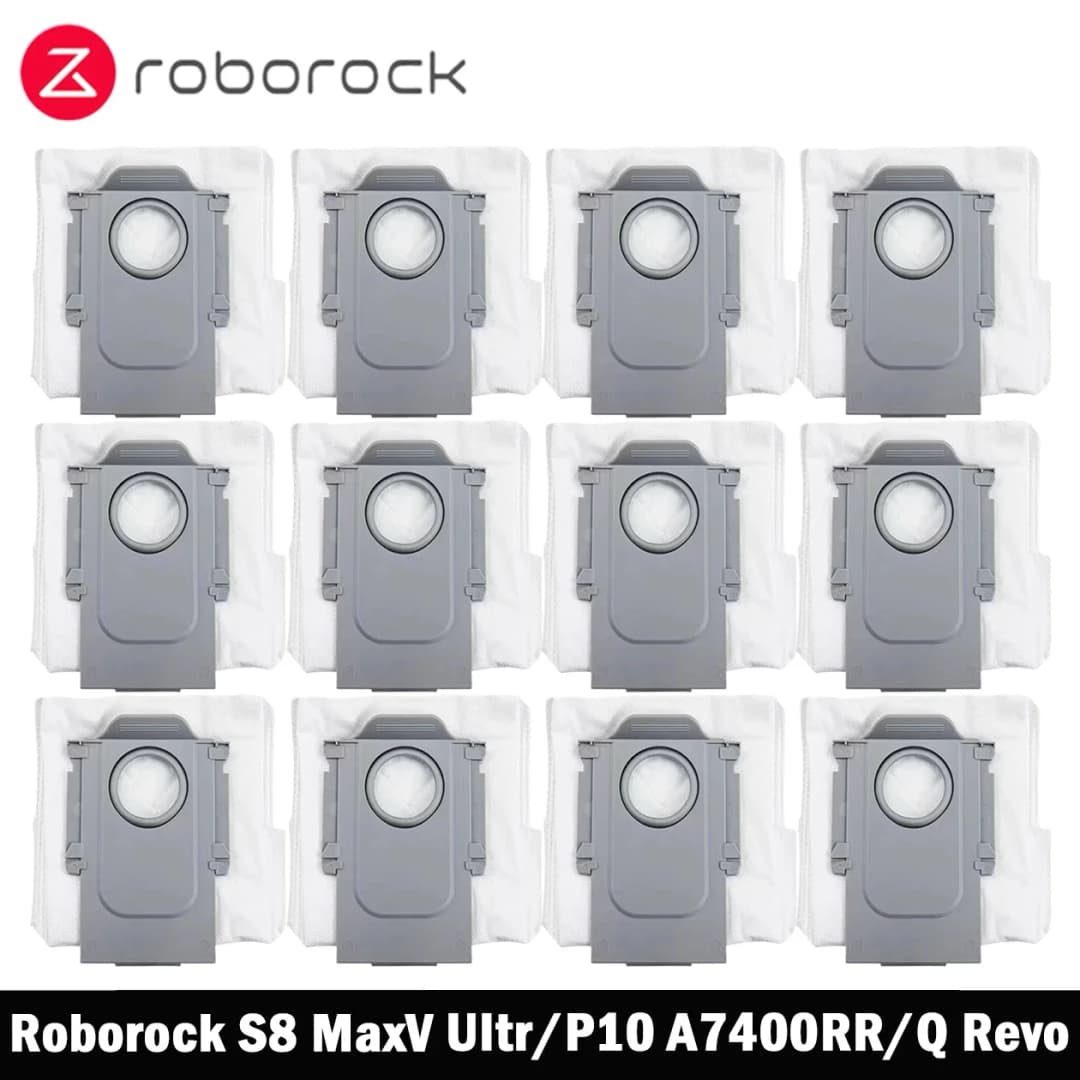إكسسوارات أكياس غبار لمكنسة روبوروك S8 MaxV Ultra / P10 A7400RR / Q Revo / Qrevo Pro / Qrevo MaxV / Qrevo S / Qrevo Plus الروبوتية