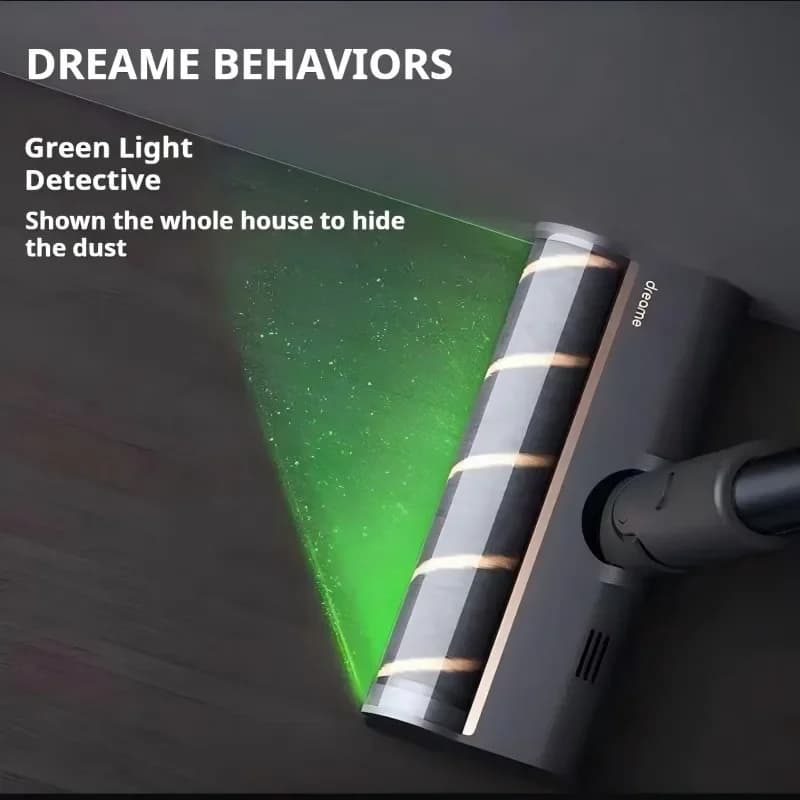 فرشاة دوارة مع إضاءة LED خضراء ورأس فرشاة أرضية من المخمل الناعم لماكنات دريم V12S V16S V11 V12 T10 T20 T30 T20pro T30NEO V16 V12pro - 3