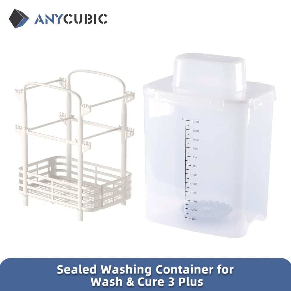 حاوية غسيل محكمة الغلق ANYCUBIC Wash Cure 3 Plus إكسسوارات جزء طابعة LCD ثلاثية الأبعاد
