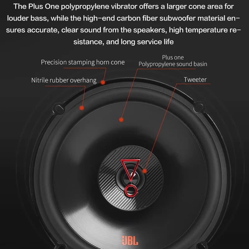 سماعة سيارة JBL مقاس 6.5 بوصة STAGE3 627F عالية الدقة محورية مضخم صوت تويتر مدى متوسط ستيريو - 3