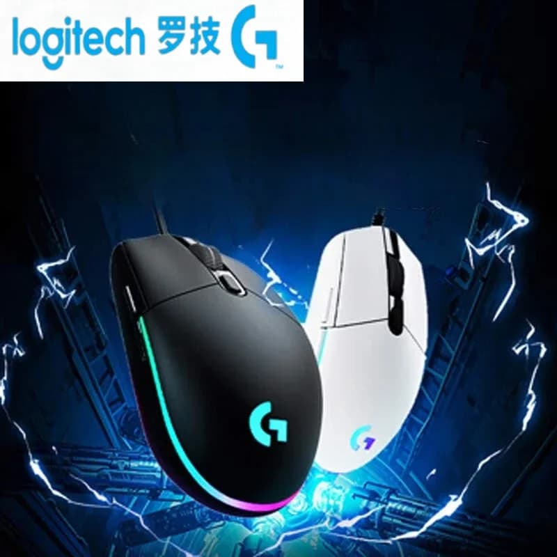 ماوس Logitech (G) G304 G102 لاسلكي بزر ميكانيكي وتصميم مريح للكمبيوتر مع إضاءة RGB للاعبين
