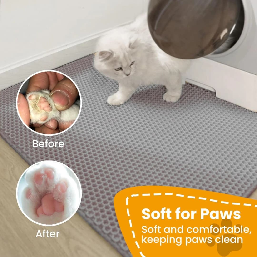 Cat Litter Mat Double Layer Pet Non Slip Big Pet Litter Box Filter MatWear Resistant Waterproof Anti-slip Cat Litter Mat - 6