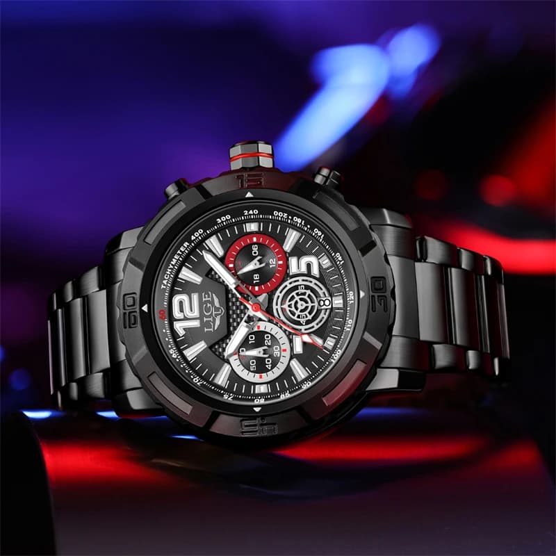 LIGE 2026 Mens Watches Top Brand Luxury Business Men Watch Chronograph Male Clock Men Quartz Wristwatches Relogio Masculino+BOX - 2