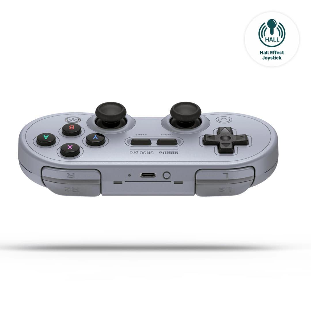 ذراع تحكم بلوتوث 8Bitdo SN30 Pro لجهاز نينتندو سويتش 2، ذراع تحكم لاسلكي لعصا التحكم لأنظمة NS وماك أو إس وأندرويد وستيم وراسبيري باي - 5